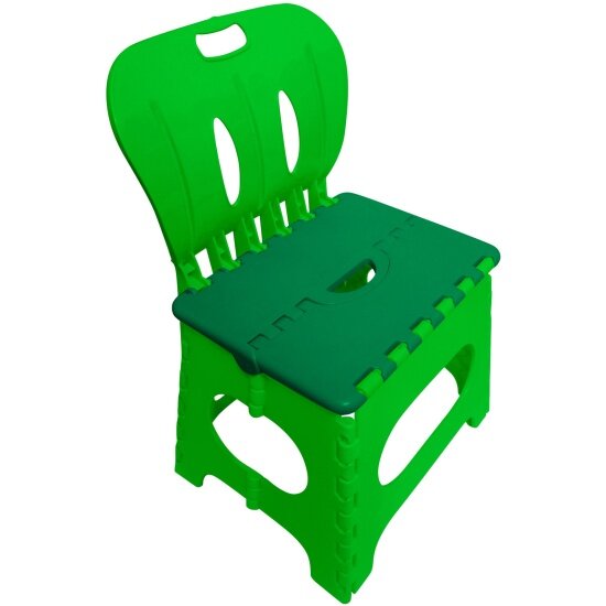 Табурет Color-x складной , со спинкой, зелёно-салатовый, 47х33х27 см, 90 кг-100203