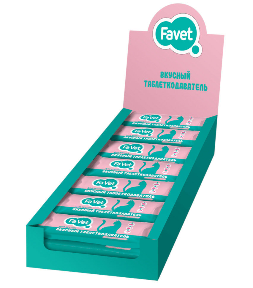 Favet вкусный таблеткодаватель для кошек - 14 шт - фотография № 1