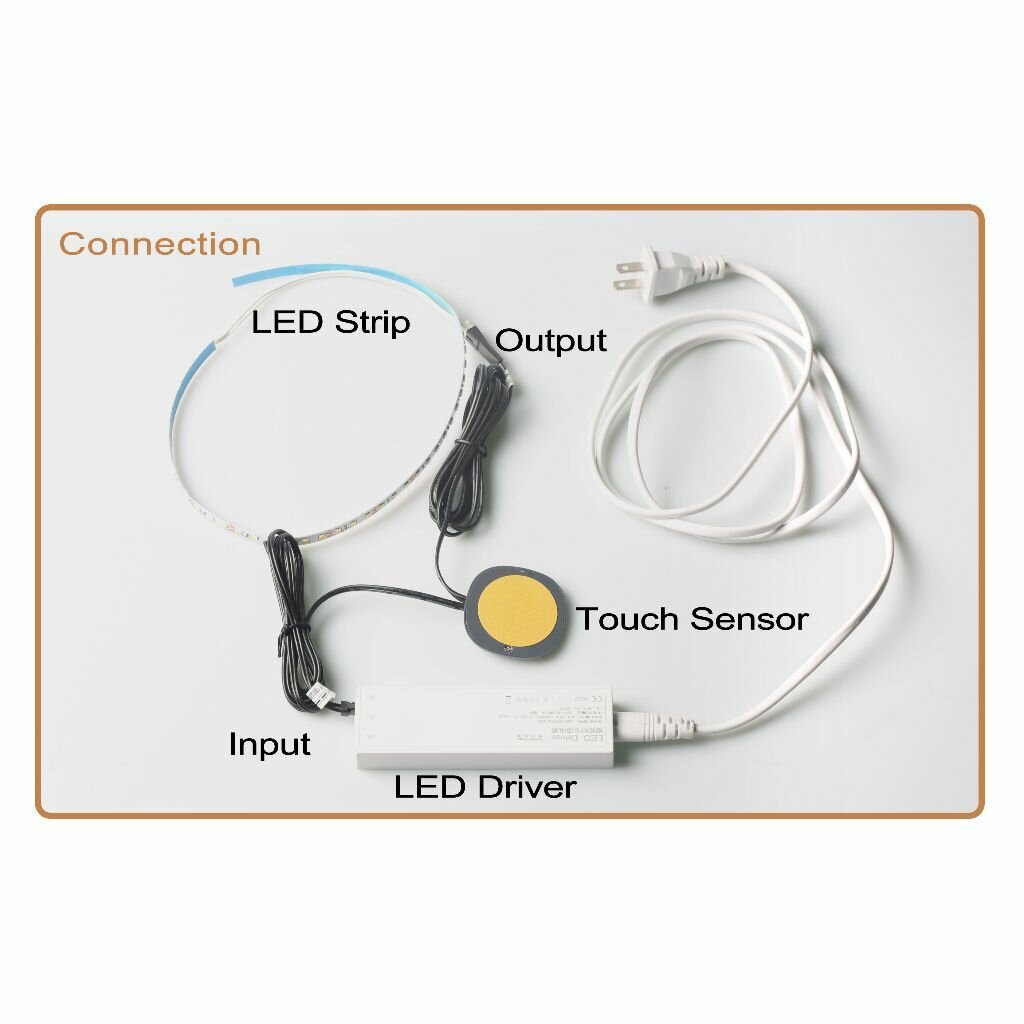 Сенсорный бесконтактный выключатель 25мм / Сенсорный выключатель для светодиодной ленты 12В 24В 60Вт