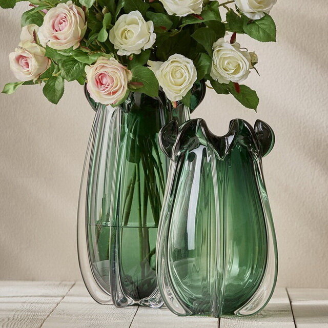 EDG Стеклянная ваза Ferguson 30 см зеленая 10746186