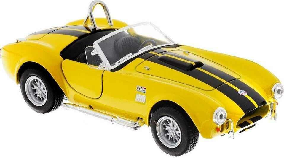 Kinsmart. Модель арт. КТ5322/3 "Shelby Cobra 427 s/c 1965" 1:32 (желтая) инерц.