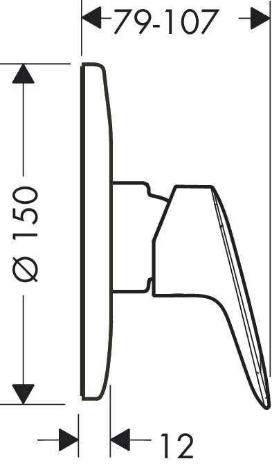 Logis 71606000 Лицевая панель для душа Hansgrohe - фото №2