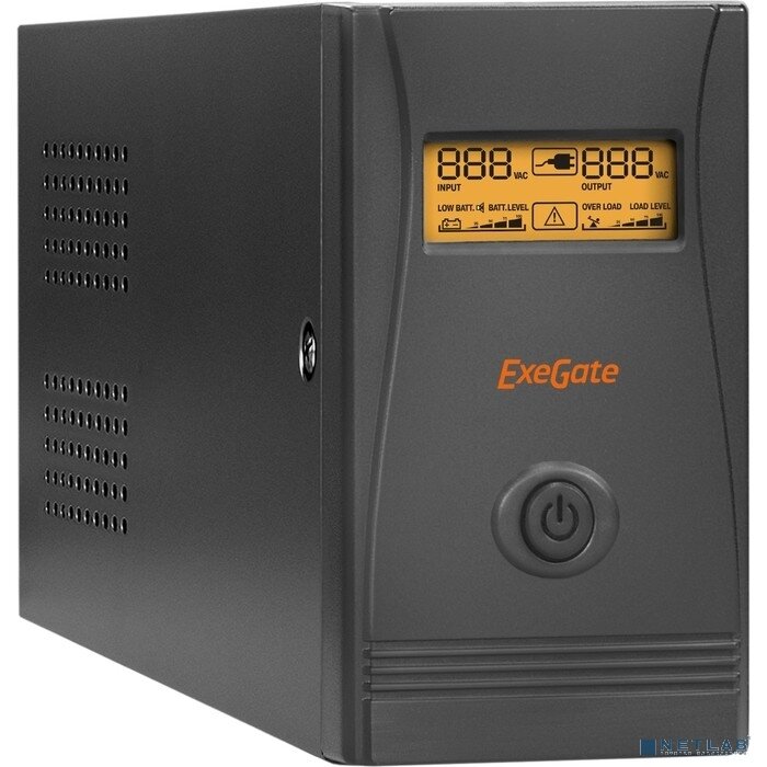 EXEGATE ИБП Exegate EP285478RUS ИБП ExeGate Power Smart ULB-850.LCD.AVR.EURO.RJ.USB <850VA/480W, LCD, AVR, 2 евророзетки, RJ45/11, USB, Black>