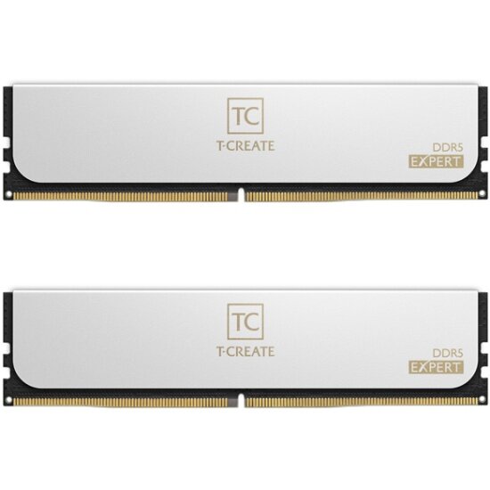 Оперативная память TEAM GROUP DDR5 TEAMGROUP T-Create Expert 32GB (2x16GB) 6400MHz CL32 (32-39-39-84) 1.35V White (CTCWD532G6400HC32ADC0)