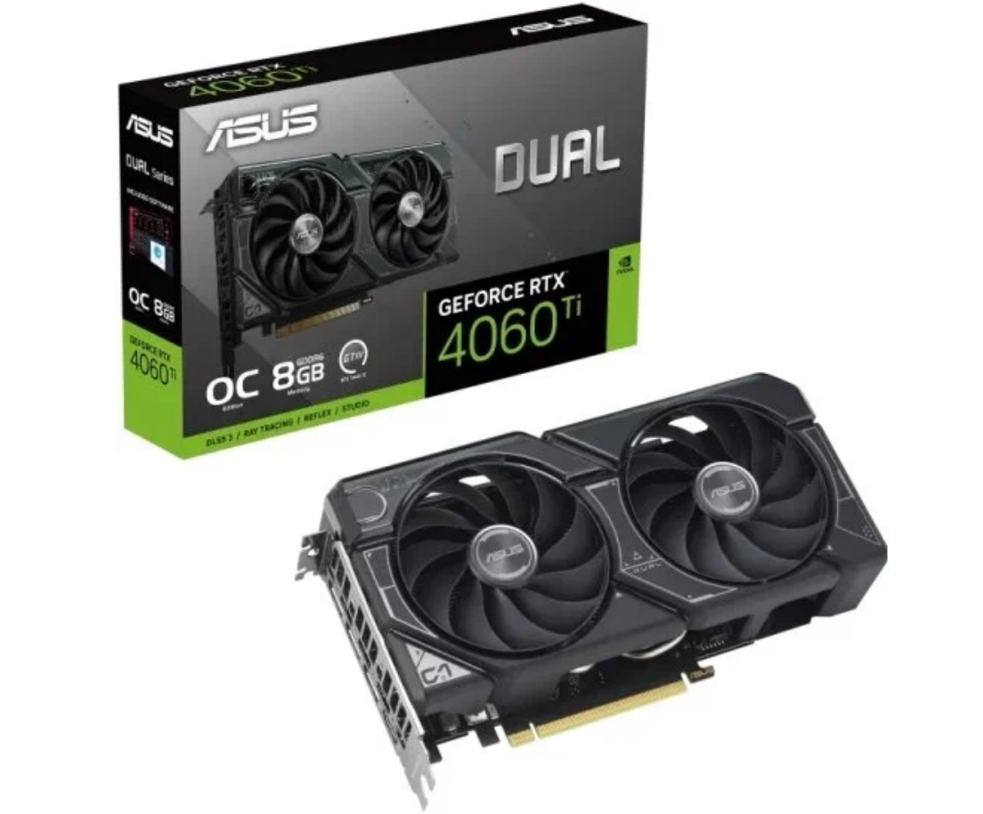 Уценка Видеокарта Asus GeForce RTX 4060 Ti DUAL OC 8G