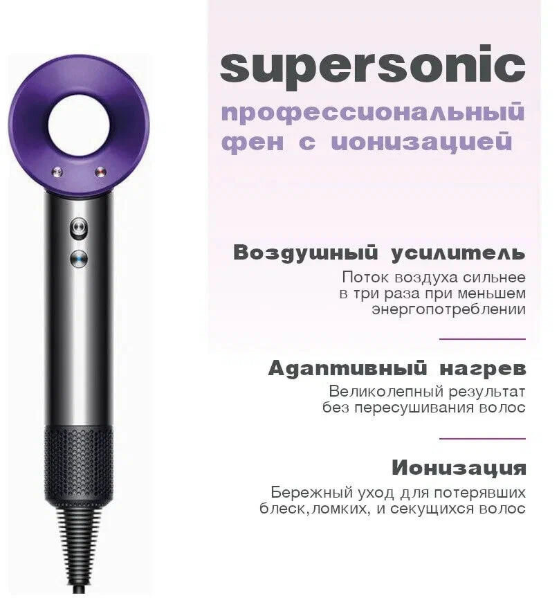 Фен для волос Xiaomi SenCiciMen Hair Dryer HD15, фиолетовый - фотография № 6