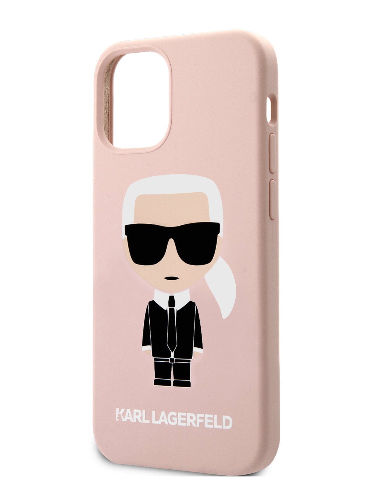 Lagerfeld для iPhone 12 Pro Max (6.7) чехол Liquid silicone Iconic Karl Hard Black