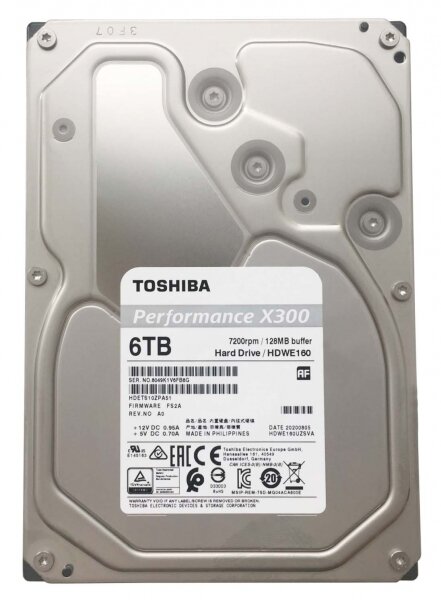 Жесткий Диск Toshiba HDWE160UZSVA 6TB 7200 SATAIII 3,5" HDD