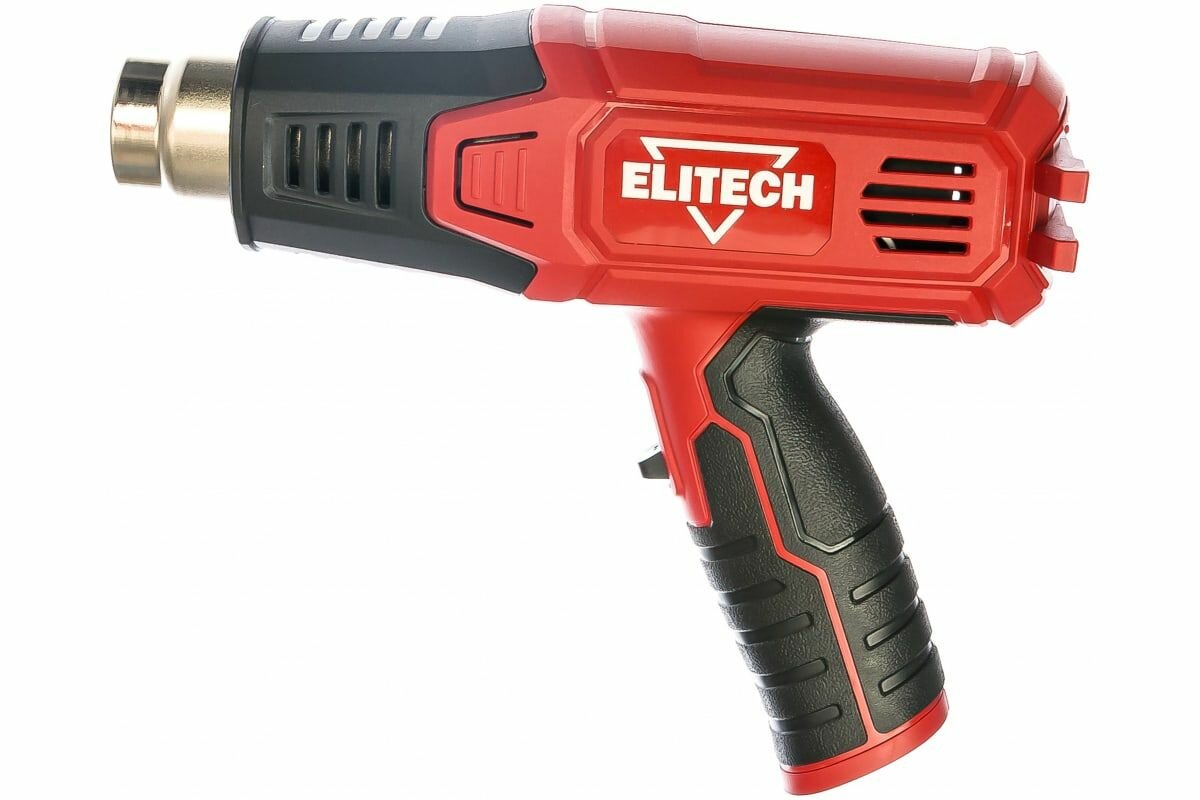 фото Фен строительный ELITECH ТВ 1600 (1600Вт,250 550л м,400 590грС,0.65кг,чем,4 насадки,скребок,шпатель)