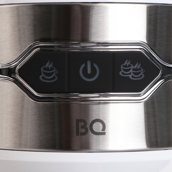 Кофеварка BQ CM3001, рожковая, 1450 Вт, 1 л, бело-серебристая - фотография № 3