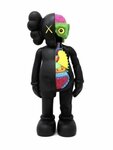 Коллекционная фигурка игрушка 20 см Kaws Companion. черная. - изображение