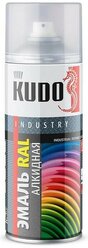 KUDO Эмаль универсальная 09005 RAL 9005 Реактивный черный (520 мл) KUDO KU09005