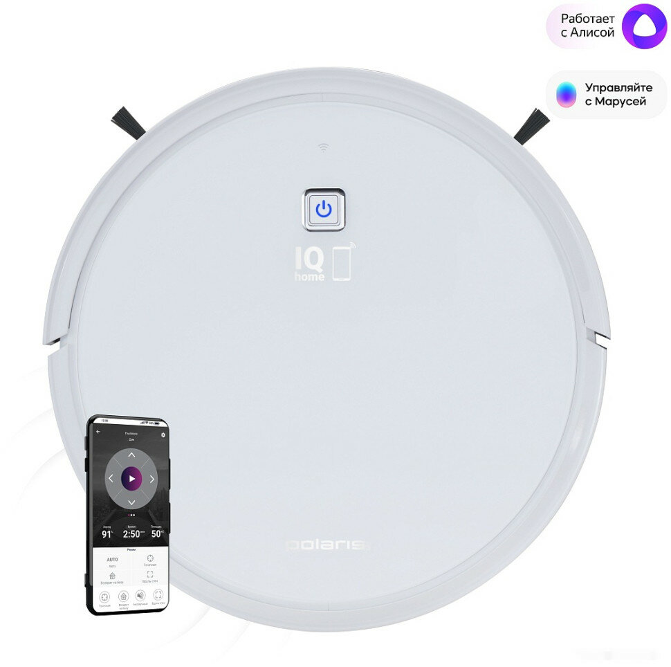 Робот-пылесос Polaris PVCR 0726 WI-FI IQ Home Gyro (белый)