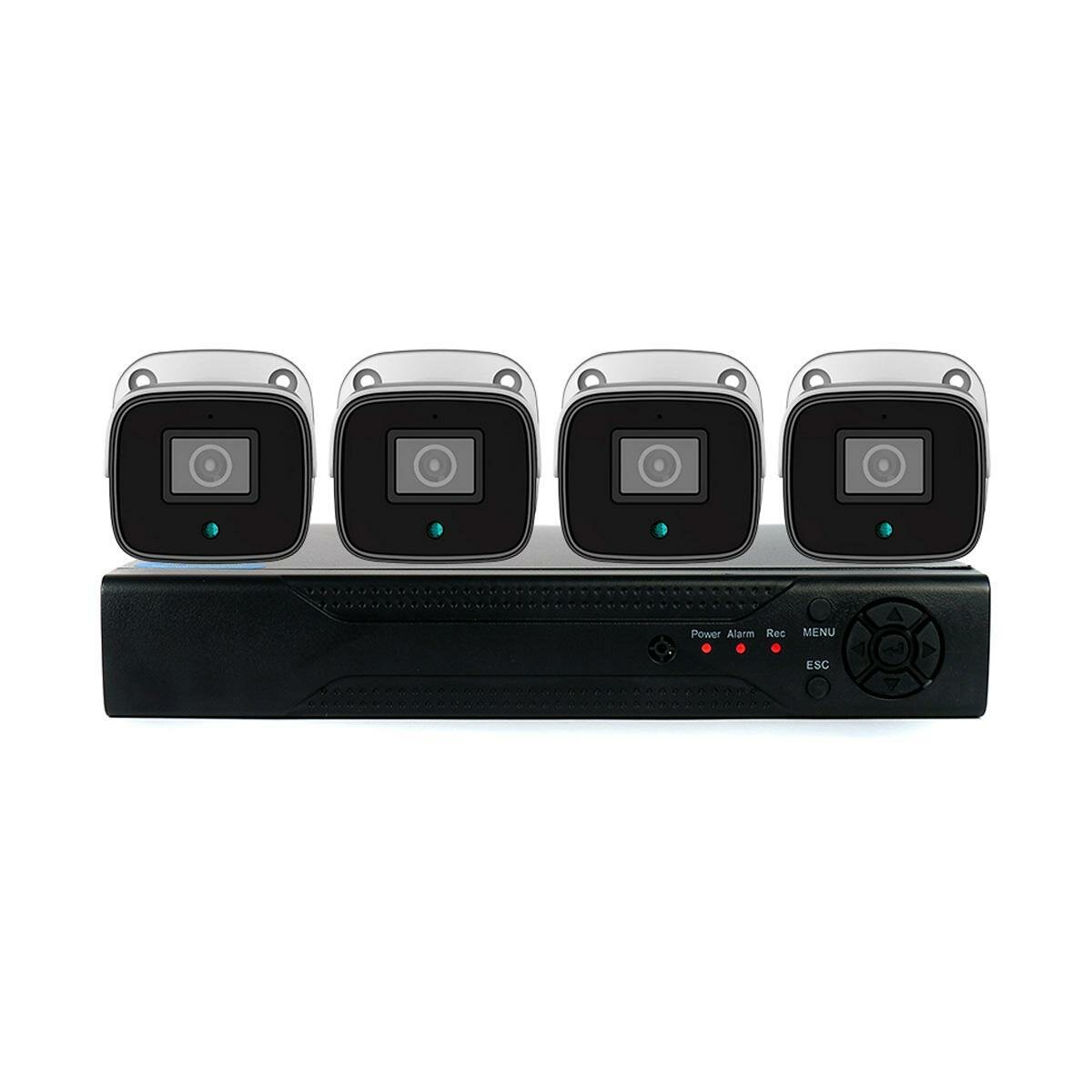 Комплект видеонаблюдения на 4 камеры в высоком разрешении 8mp-4k KDM 246-8 + SKY-2704-8M (I29296GO) - 4 уличные камеры и регистратор