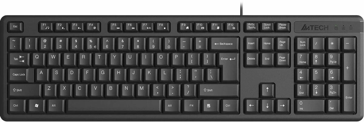 Клавиатура A4TECH KR-3, USB, черный