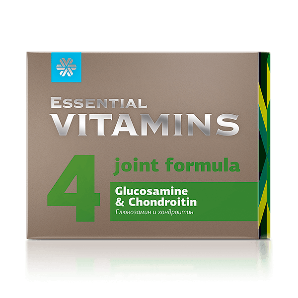 Глюкозамин и Хондроитин - Essential Vitamins / Защита суставов.60 капсул