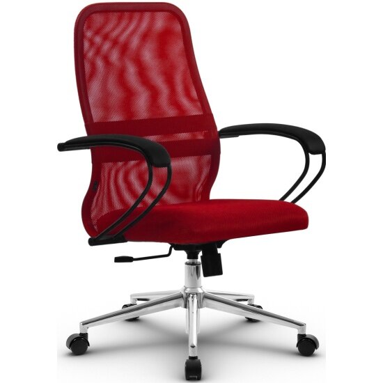 Кресло офисное Метта SU-CK130-8 Красный/Красный крестовина CH3 (SU-BP-8)