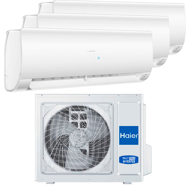 Мульти сплит-системы Haier 3U55S2SR5FA + AS25S2SF2FA-W x3 на три комнаты