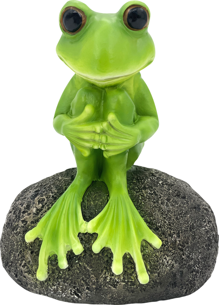Фигура садовая GIARDINO CLUB Лягушка на камне 17x12x20см Арт. WD228110