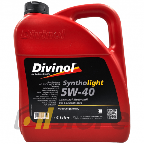 Синтетическое моторное масло Divinol Syntholight 5W-40
