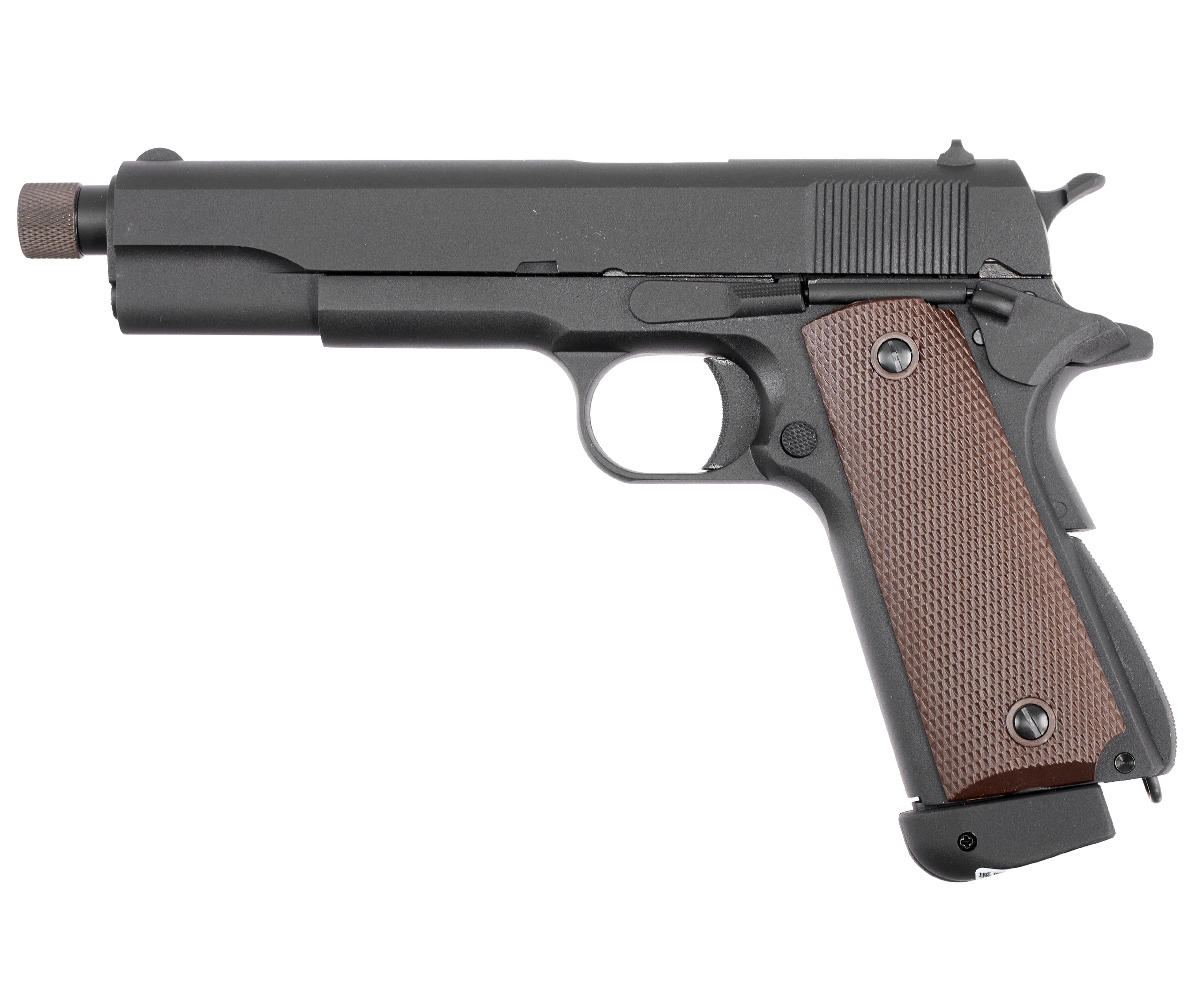 Страйкбольный пистолет KJW Colt M1911A1 (6 мм, GBB, CO2, удлиненный ствол)