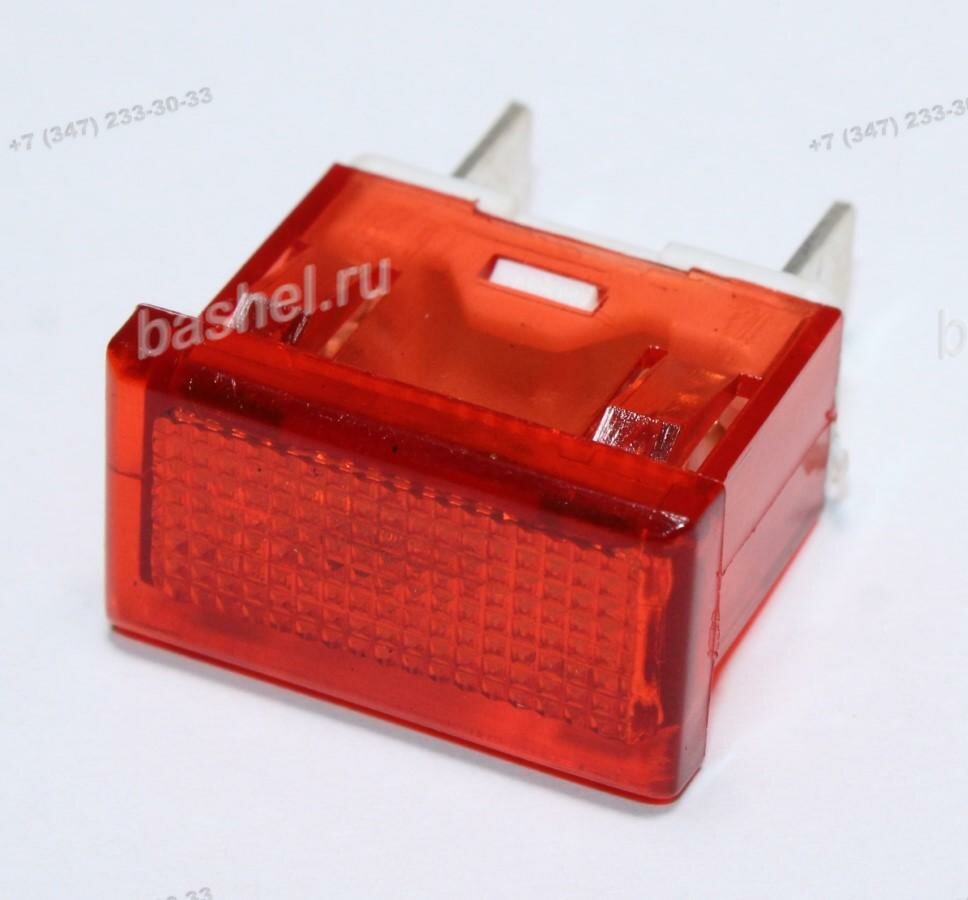 фото Лампа сигнальная YL238-02 красная неон 230В прямоугольная энергия электротовар