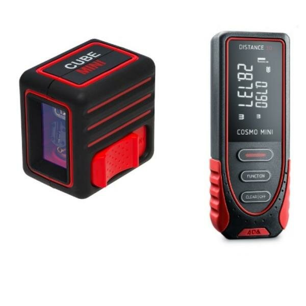 Лазерный уровень ADA instruments Cube MINI Basic Edition + Дальномер Cosmo MINI А00585 со штативом