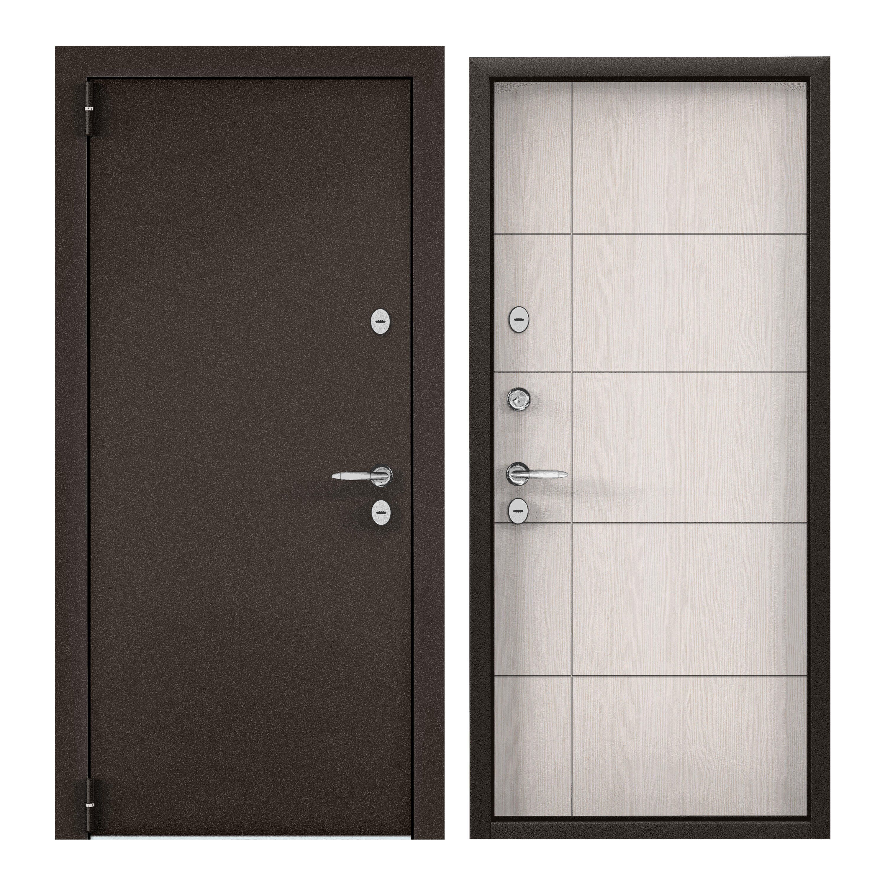 Дверь входная Torex для дома Village 880х2050 правый тепло-шумоизоляция антикоррозийная защита замки 4го и 3го класса коричневый/бежевый