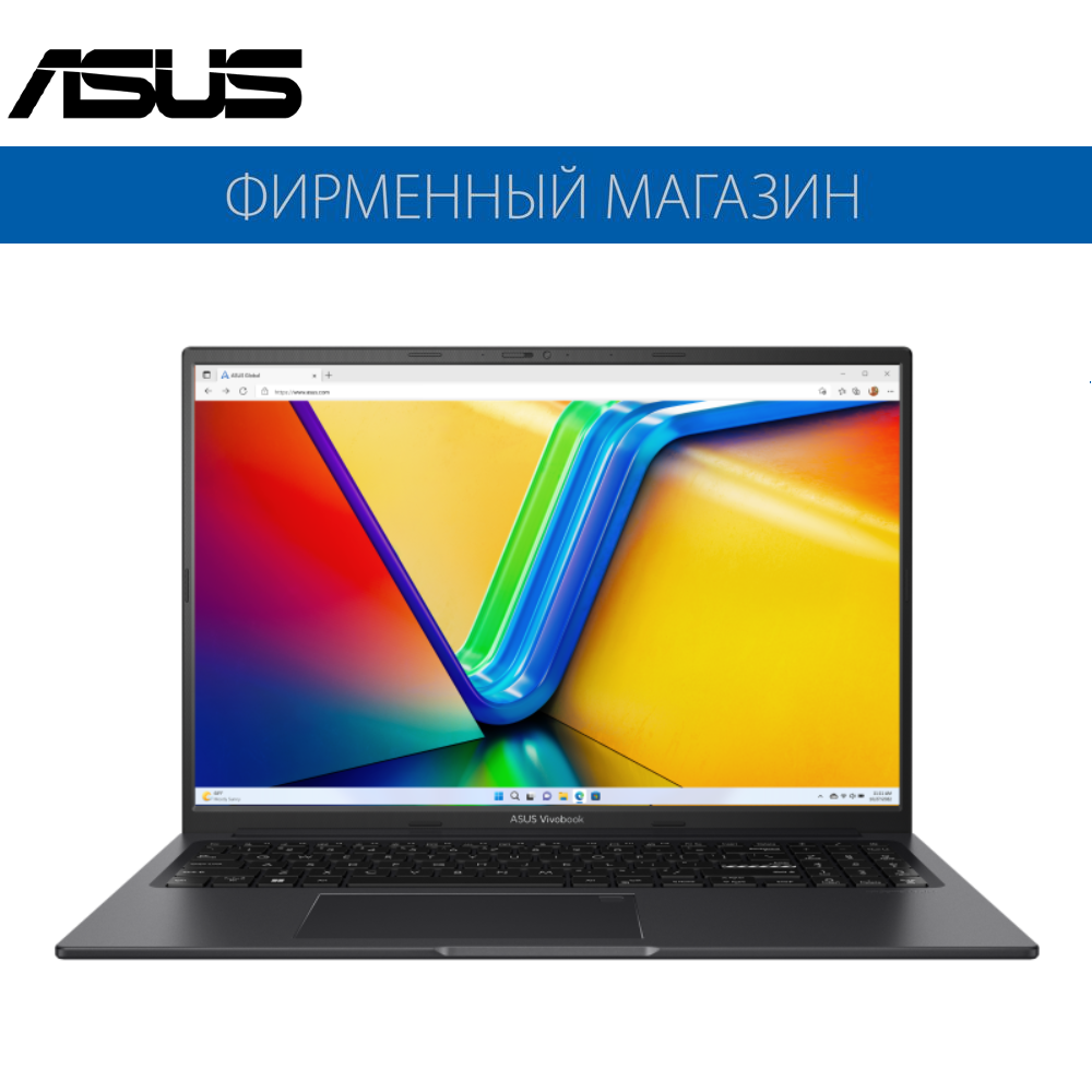 Ноутбук ASUS VivoBook 16X M3604YA-MB106 90NB11A1-M00440 (16", Ryzen 7 7730U, 16Gb/ SSD 512Gb, Radeon Graphics) Черный - фото №1