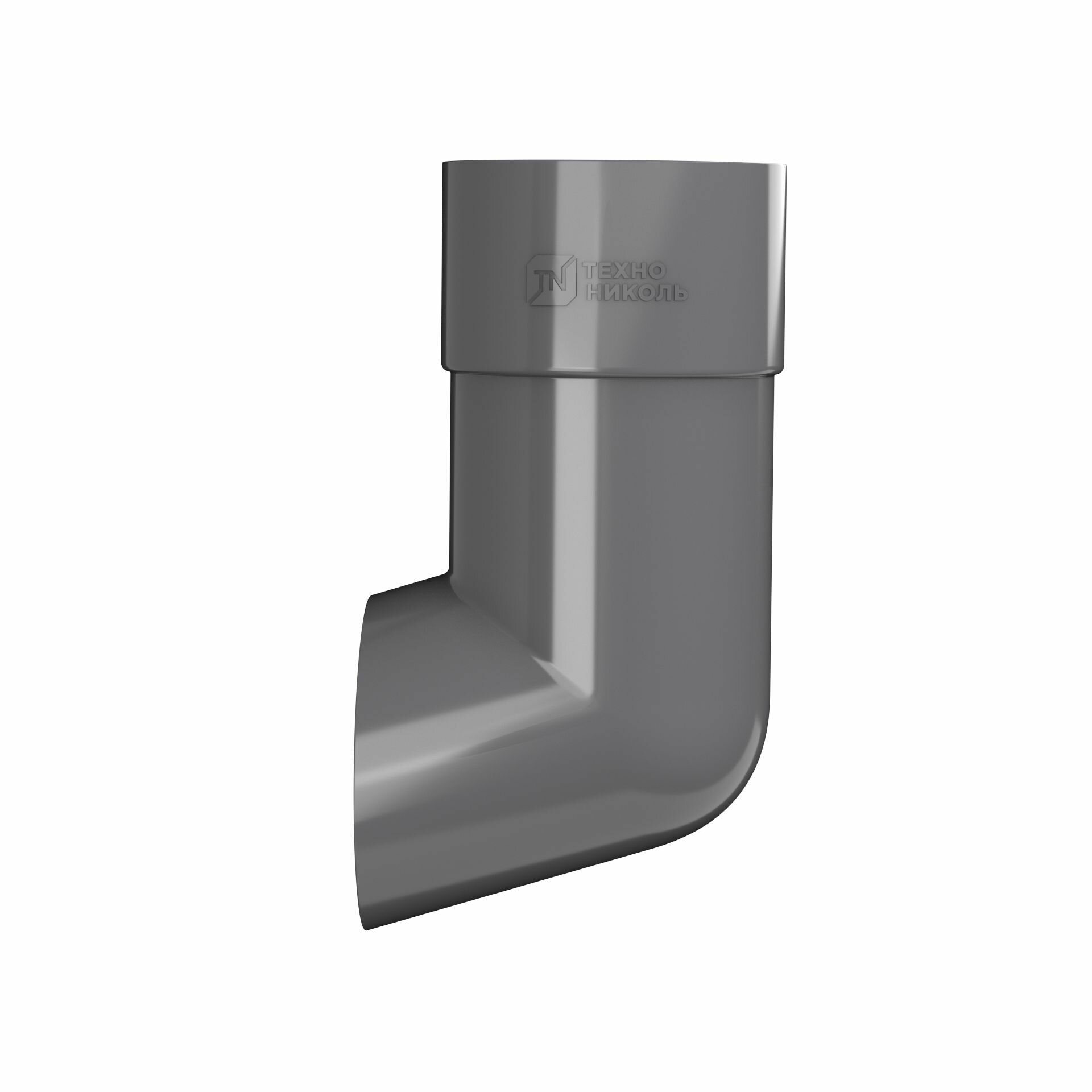фото Слив водосточной трубы технониколь ТН ПВХ 125/82 ММ, серый