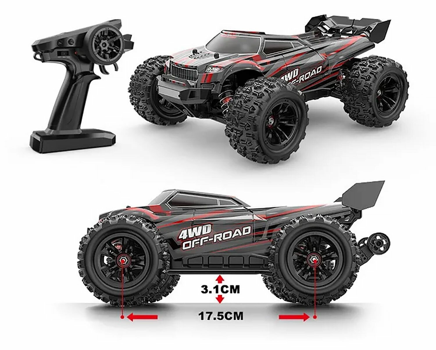 Радиоуправляемый внедорожник MJX Hyper Go 4WD Brushless Truggy 1:16 - MJX-16210-RED