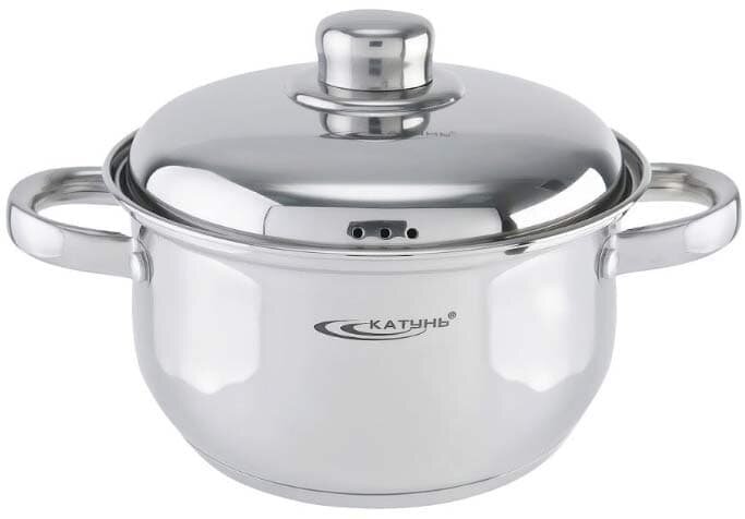 фото Кастрюля Катунь Гретта МК, КТ04-D-45М, 4,5л, d-22 металл.кр. индукц. дно
