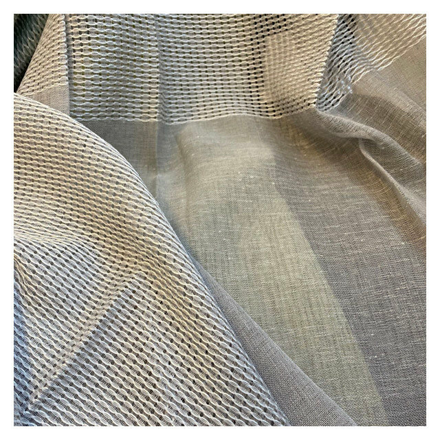 фото Штора тюлевая на люверсах sanpa шарлиз имитация льна 250х270см серая, арт.hp1980/13/1h