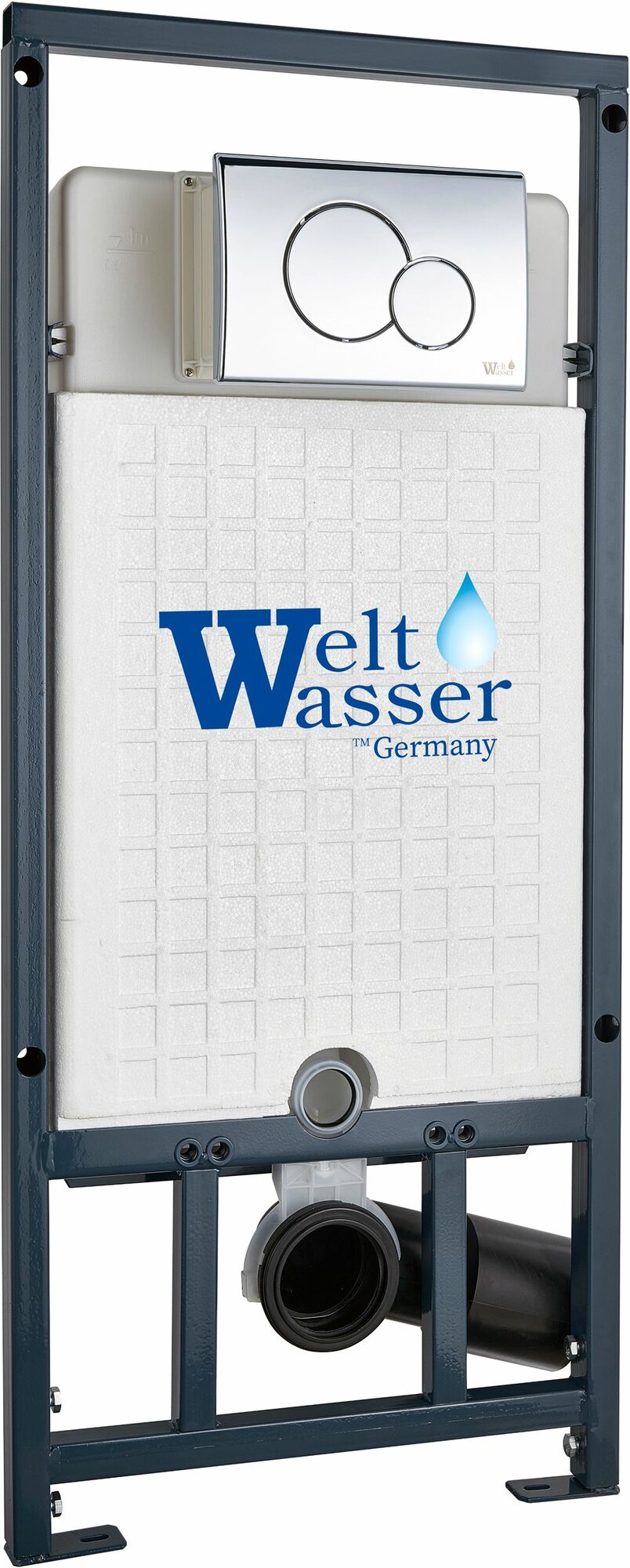 Инсталляция WeltWasser для унитаза Marberg 507 RD CR с клавишей смыва хром глянцевый