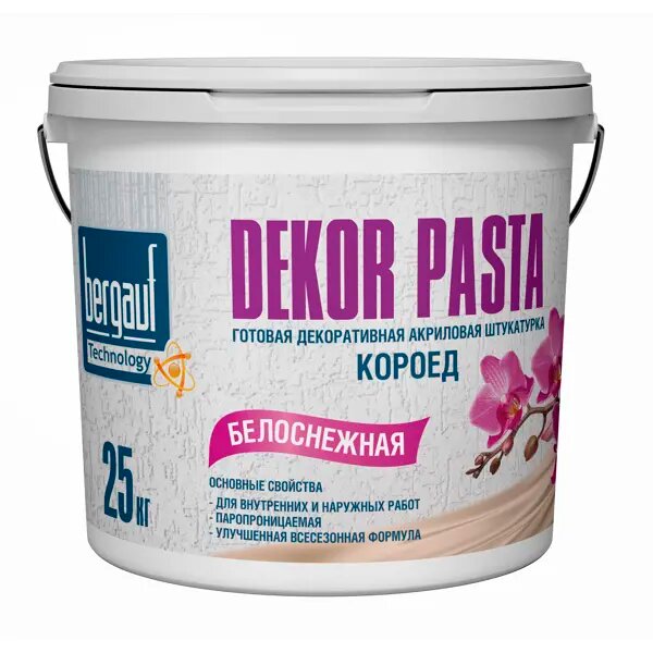 Штукатурка декоративная Dekor Pasta Короед 25 кг