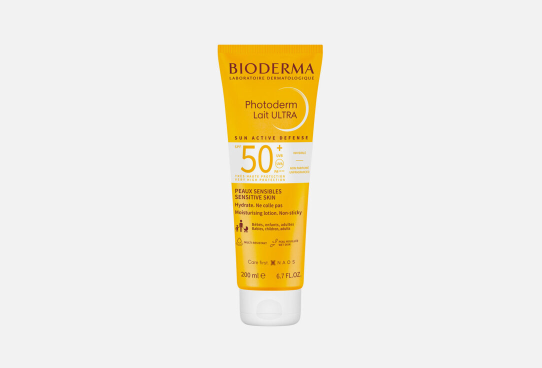 Солнцезащитное молочко SPF50+ Bioderma Photoderm Lait Ultra / объём 200 мл