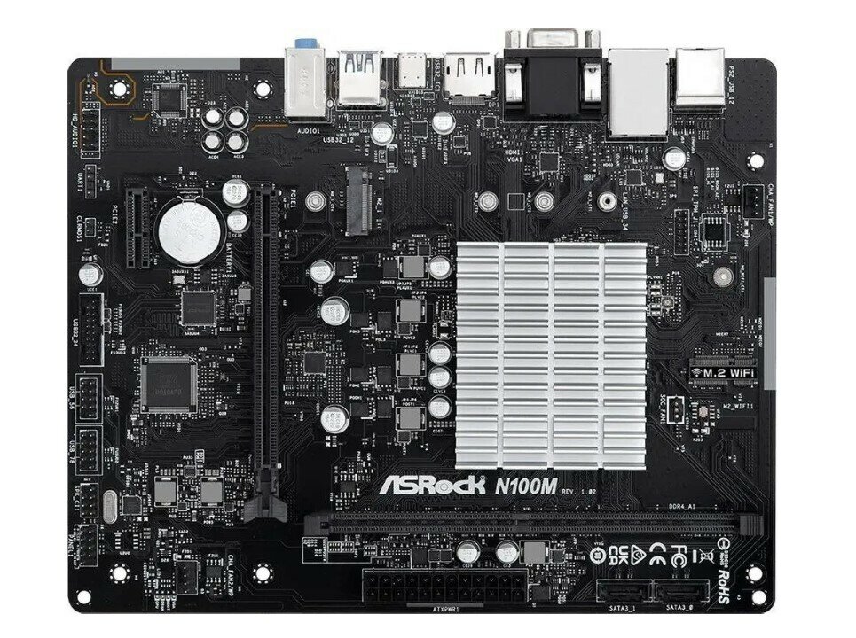 Материнская плата ASRock N100M