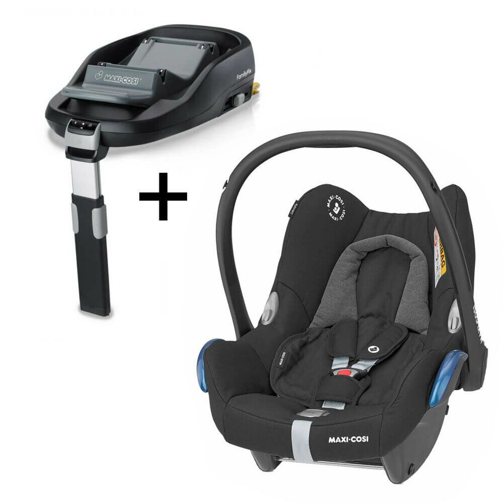 Автокресло Maxi-Cosi CabrioFix + база FamilyFix, Essential Black