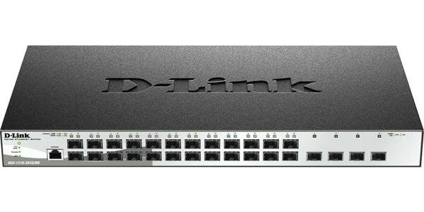 Управляемый L2 коммутатор D-Link с 24 портами 100/1000Base-X SFP и 4 портами 10GBase-X SFP+ DGS-1210-28XS/ME/B2A