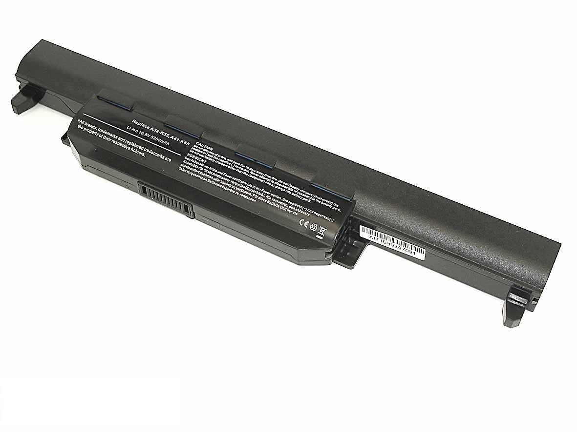 Аккумулятор для Asus (A32-K55) X55A, K55, X55VD, X75VC, X55V, 56Wh, 5200mAh, 10.8V , OEM