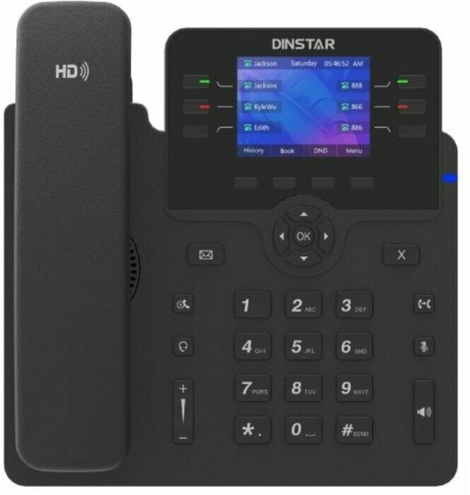 Телефон IP Dinstar C63GP черный