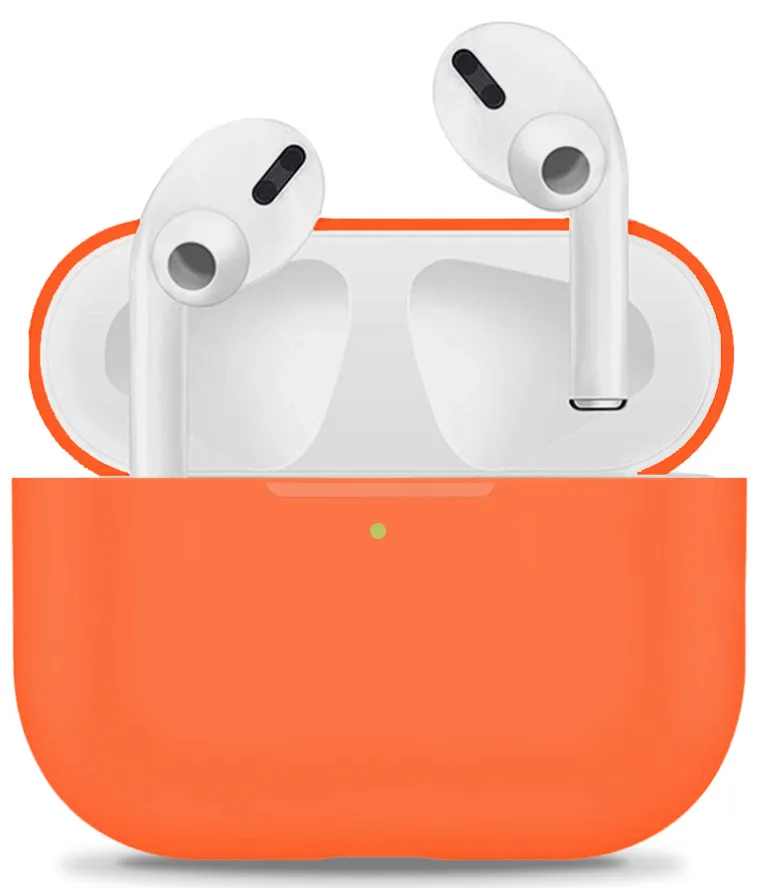 Силиконовый чехол для Airpods Pro 2, оранжевый