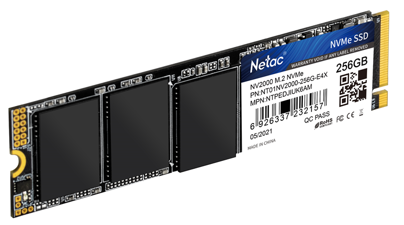 SSD накопитель Netac NT01NV2000-256-E4X