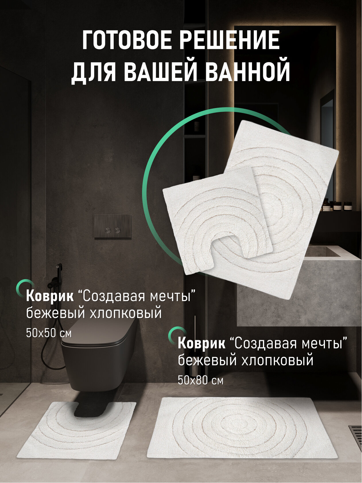 Коврик для ванной комнаты Fora - фото №3