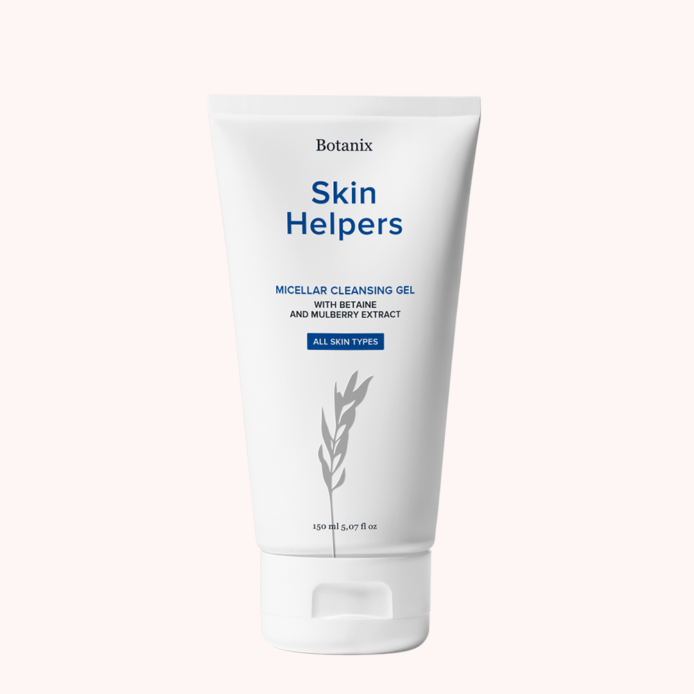 SKIN HELPERS Гель для лица очищающий бетаин И экстракт шелковицы мицеллярный, 150 мл