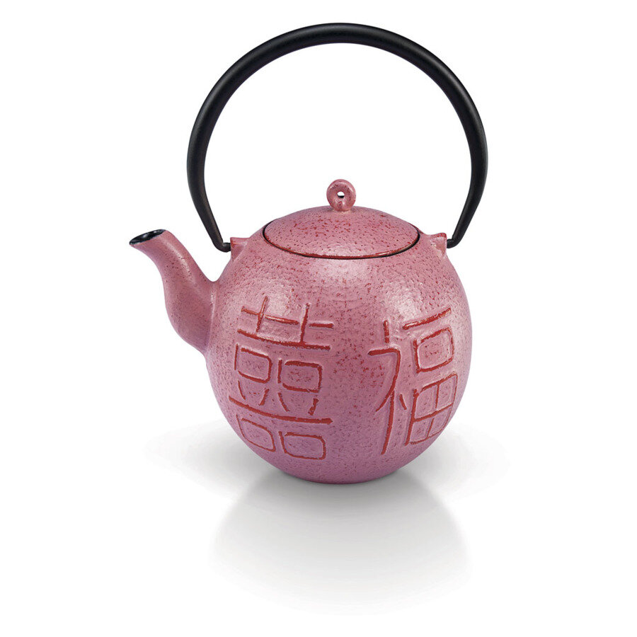 фото Чайник заварочный с фильтром Beka FU CHA 900 мл, чугун, розовый