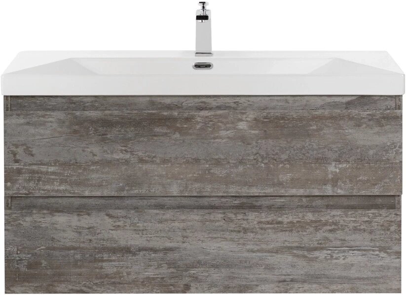 Тумба с раковиной Cezares Molveno 100 см MOLVENO-100-2C-SO-LG legno grigio - фото №1