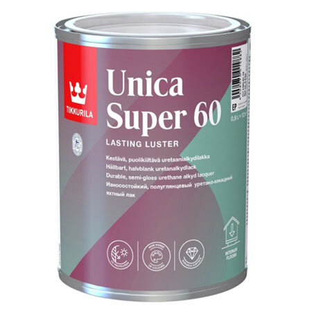 Tikkurila Unica Super 60 / Тиккурила Уника Супер 60 яхтный лак полуглянцевый 0,9л,