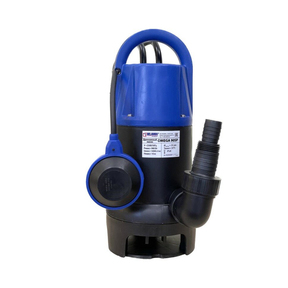 фото Дренажный насос Belamos Omega 90SP (233л/мин, напор 10м, кабель 6м)