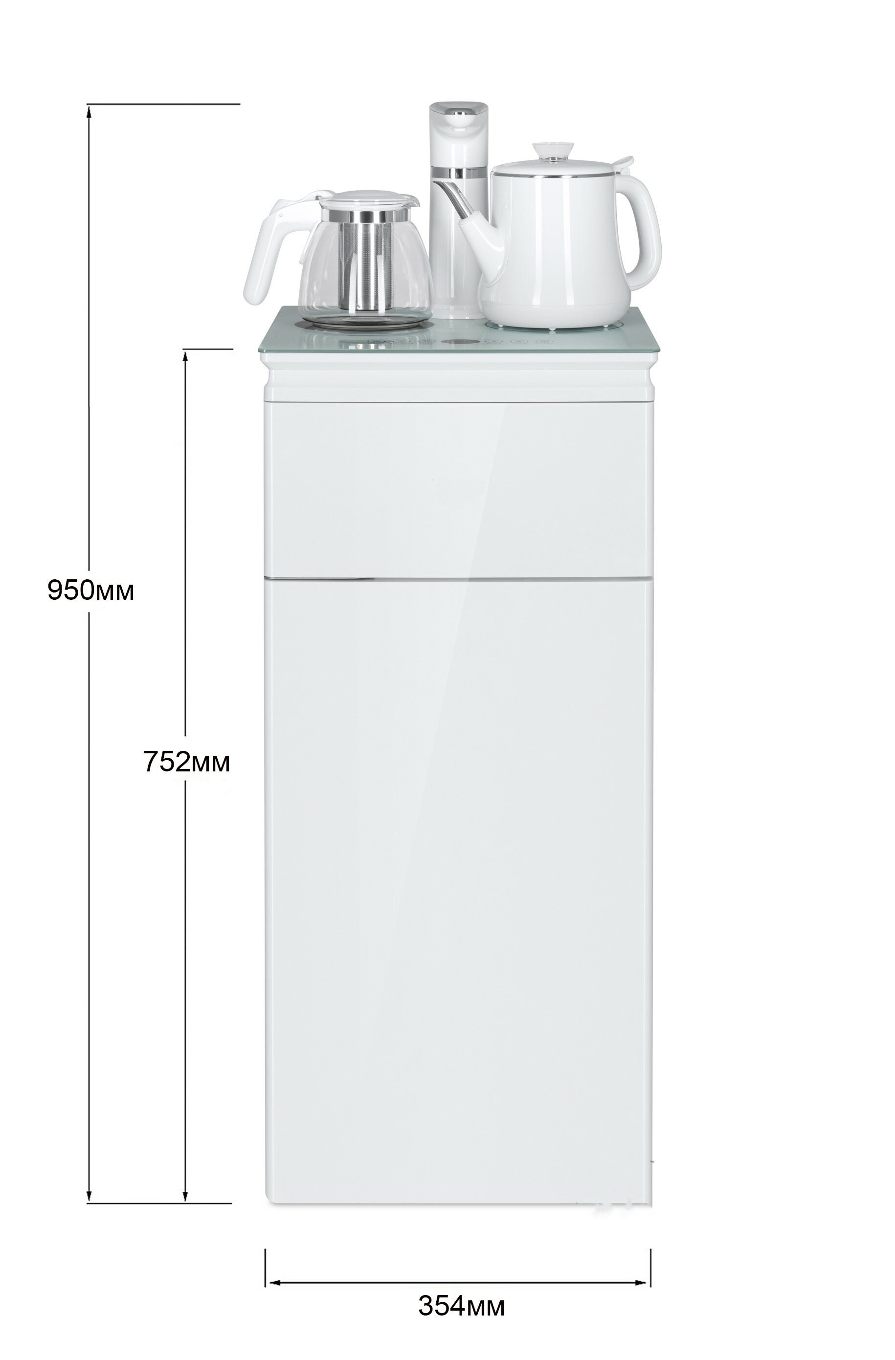 Кулер с чайным столиком Тиабар Ecotronic TB61-LNA white - фотография № 17